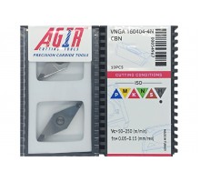 Твердосплавная пластина токарная с вставками VNGA 160404-4N CBN AGIR