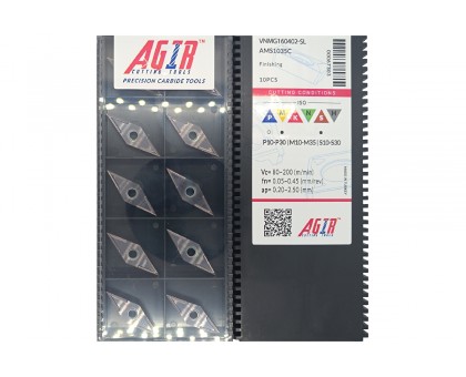 Твердосплавная пластина токарная VNMG 160402-SL AMS1035C AGIR, фото 1 Твердосплавная пластина токарная VNMG 160402-SL AMS1035C AGIR, фото 1