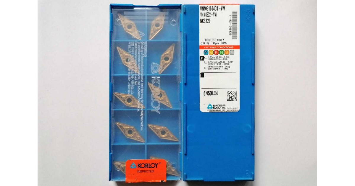 Твердосплавная пластина токарная VNMG 160408-VM NC3220 KORLOY
