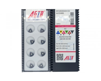 Твердосплавная пластина сверлильная WCGX 030204-CD AU1540G AGIR, фото 1