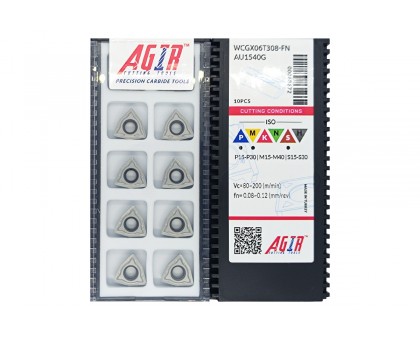 Твердосплавная пластина сверлильная WCGX 06T308-FN AU1540G AGIR, фото 1