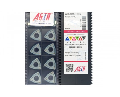 Твердосплавная пластина сверлильная WCGX 080412-FN AU1035MC AGIR, фото 1