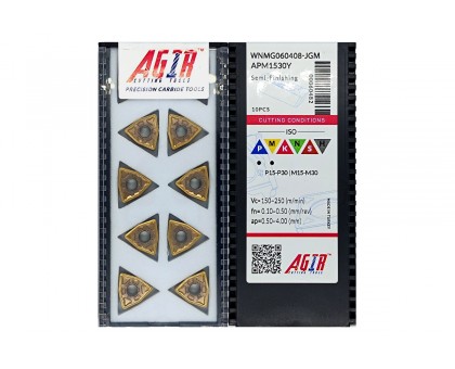 Твердосплавная пластина токарная WNMG 060408-JGM APM1530Y AGIR, фото 1