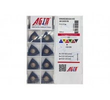 Твердосплавная пластина токарная по чугуну WNMG 080404-MS AK1030YB AGIR Твердосплавная пластина токарная по чугуну WNMG 080404-MS AK1030YB AGIR