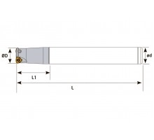 Фреза концевая S906 D26 d25 Z04 L150 WNMX 06 под пластину WNMX 0603 TEKNIK