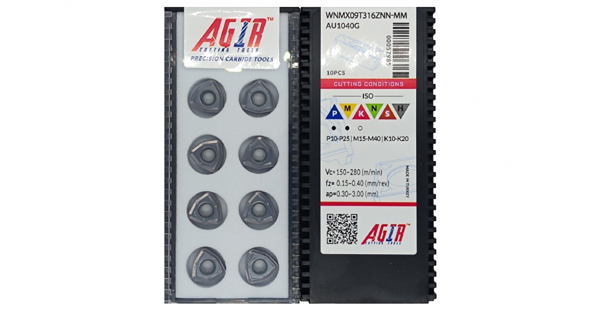 Твердосплавная пластина фрезерная WNMX 09T316ZNN-MM AU1040G AGIR