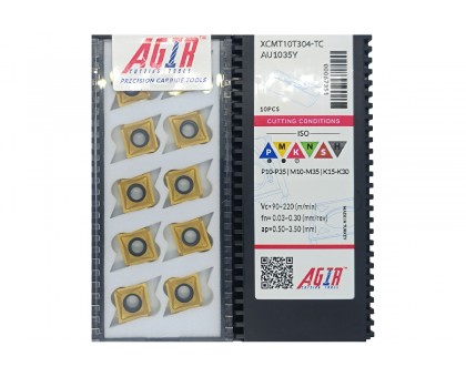 Твердосплавная пластина сверлильная XCMT 10T304-ТC AU1035Y AGIR, фото 1