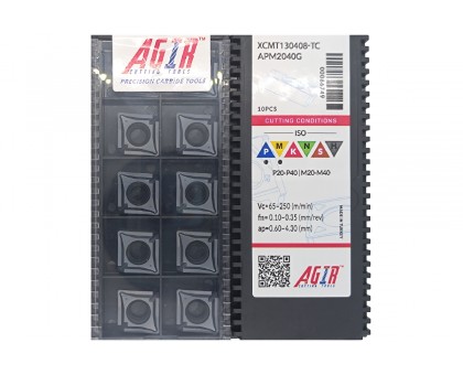 Твердосплавная пластина сверлильная XCMT 130408-ТC APM2040G AGIR, фото 1