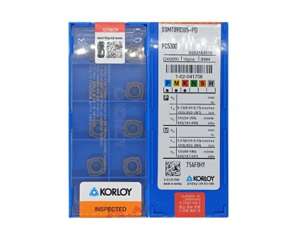 Твердосплавная пластина сверлильная XOMT 090305-PD PC5300 KORLOY, фото 1