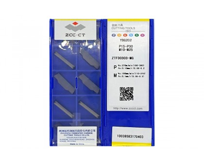 Твердосплавная пластина канавочная-отрезная ZTFD 0303-MG YBG202, фото 1