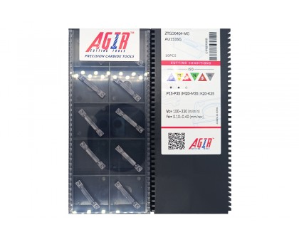 Твердосплавная пластина канавочная-отрезная ZTGD 0404-MG AU1535G AGIR, фото 1